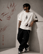 Sukuna Oversized Anime T-Shirt | Jujutsu Kaisen Streetwear | 240 GSM French Terry