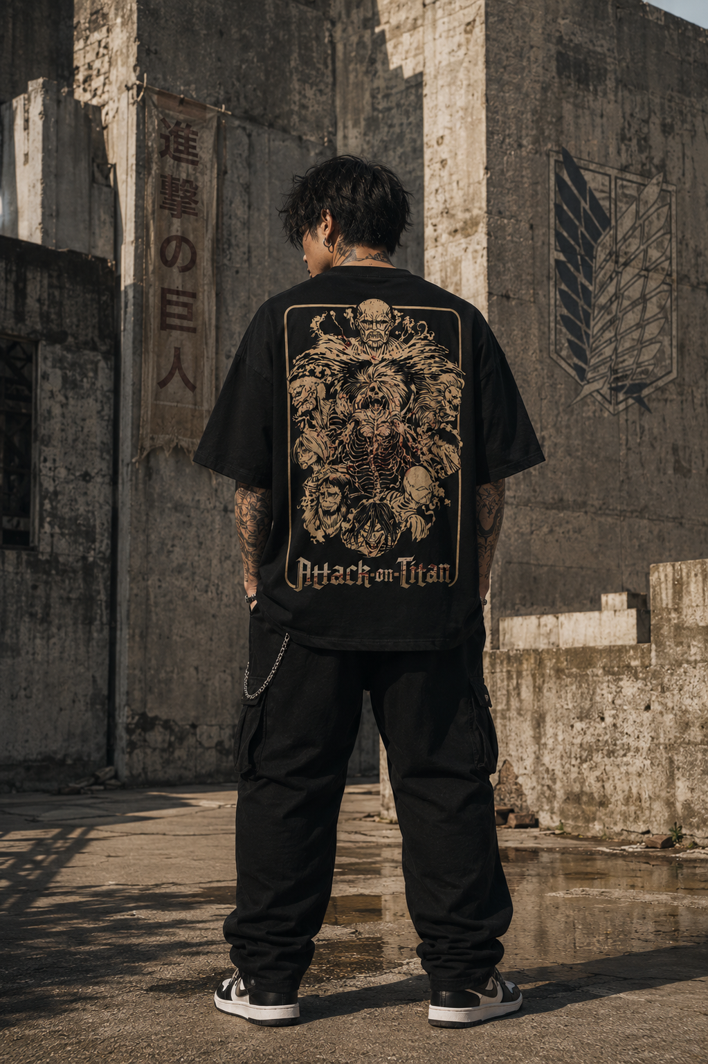 Attack on Titan Founding Titan Oversized T-Shirt | Premium 240 GSM French Terry