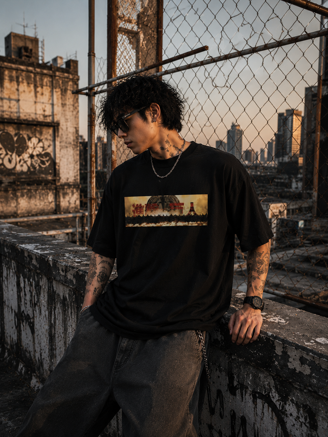 Attack on Titan Founding Titan Oversized T-Shirt | Premium 240 GSM French Terry