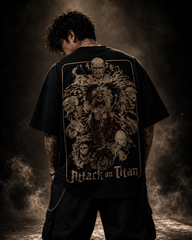 Attack on Titan Founding Titan Oversized T-Shirt | Premium 240 GSM French Terry