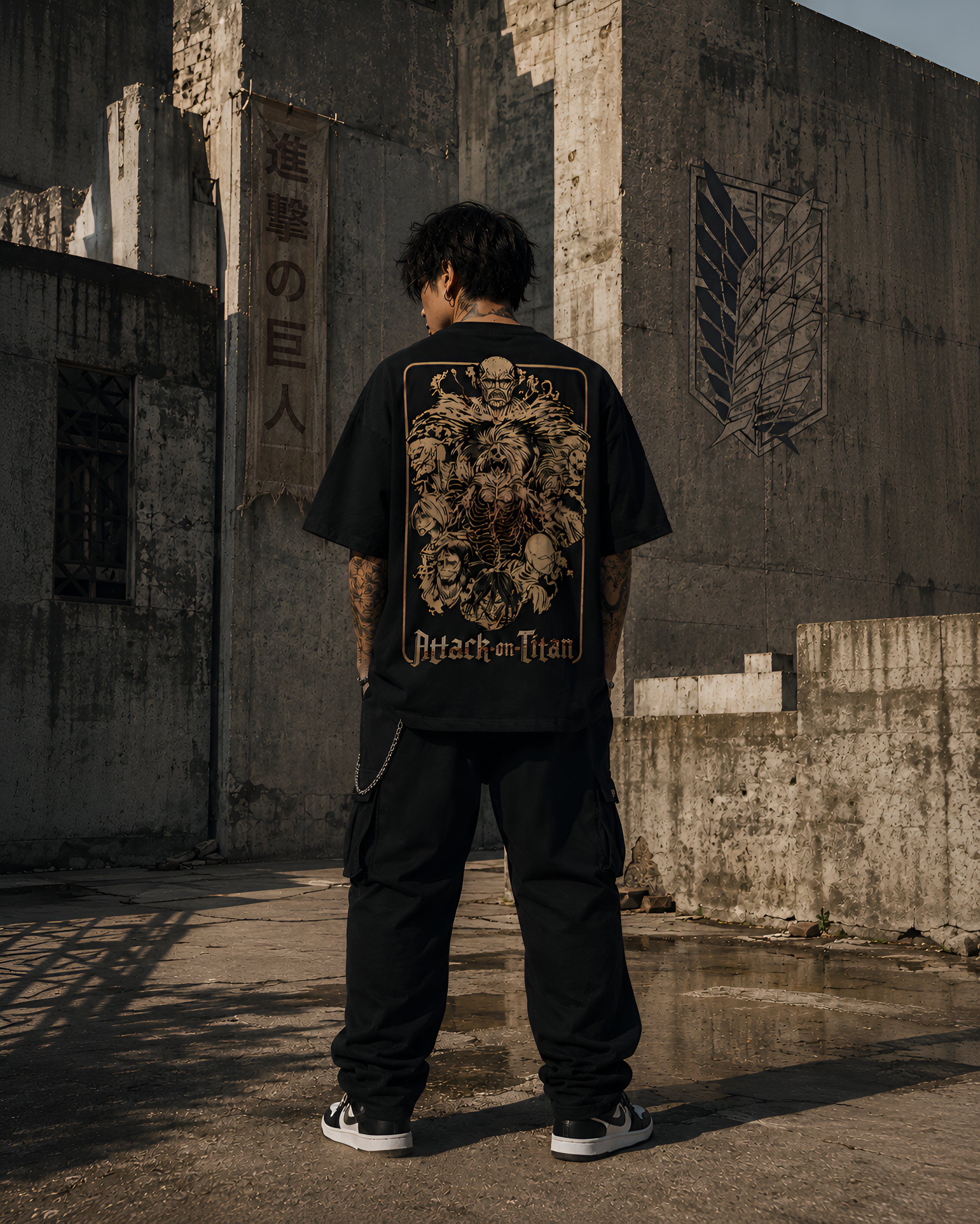 Attack on Titan Founding Titan Oversized T-Shirt | Premium 240 GSM French Terry