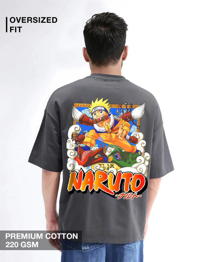 Naruto Ninja Mode Oversized T-Shirt (Grey)